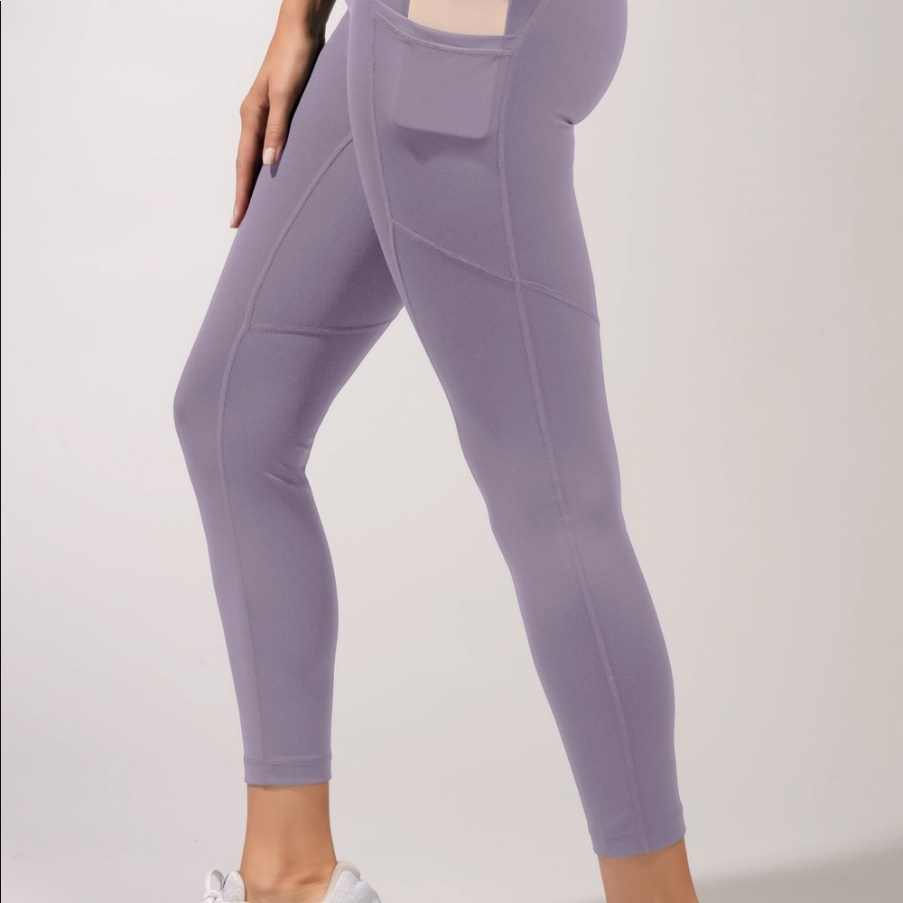 Yogalicious High Waist Lavender light purple workout leggings size extra small